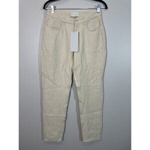 Arje NWT Beige Pocket Pants Size 0 Italian Linen Blend Fabric New Quiet Luxury